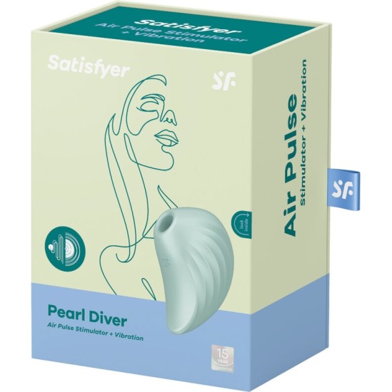 Satisfyer Air Pulse SATISFYER - PEARL DIVER AIR PULSE STIMULATOR & VIBRATOR GREEN