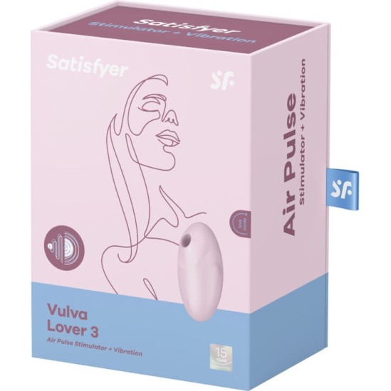 Satisfyer Air Pulse SATISFYER - VULVA LOVER 3 AIR PULSE STIMULATOR & VIBRATOR PINK