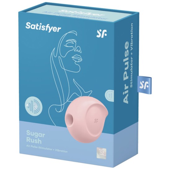 Satisfyer Air Pulse SATISFYER SUGAR RUSH AIR PULSE STIMULATOR & VIBRATOR - rozā