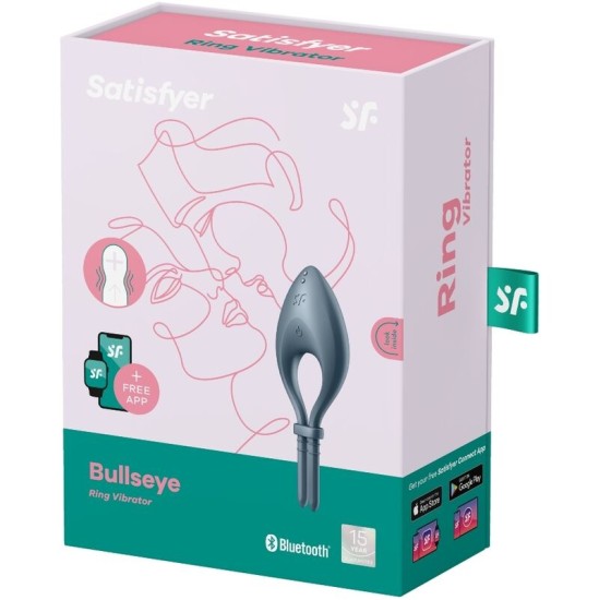 Satisfyer Connect Dzimumlocekļa gredzens ar vibrāciju pelēks