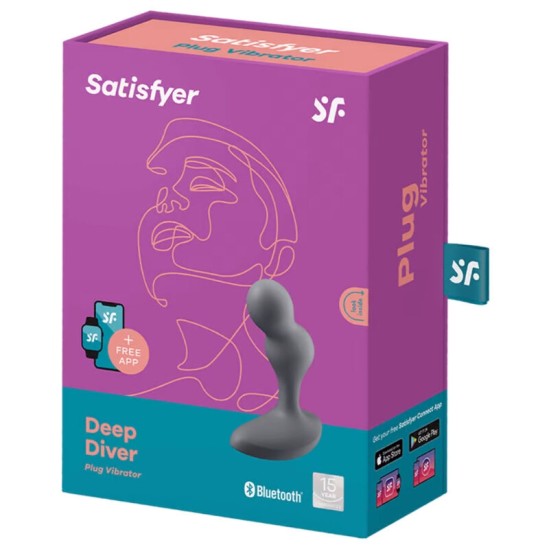 Satisfyer Connect Anālais spraudnis ar vibrāciju — PELĒKS