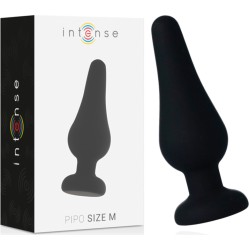 Intense Anal Toys Anālais silikona spraudnis melns 11 CM