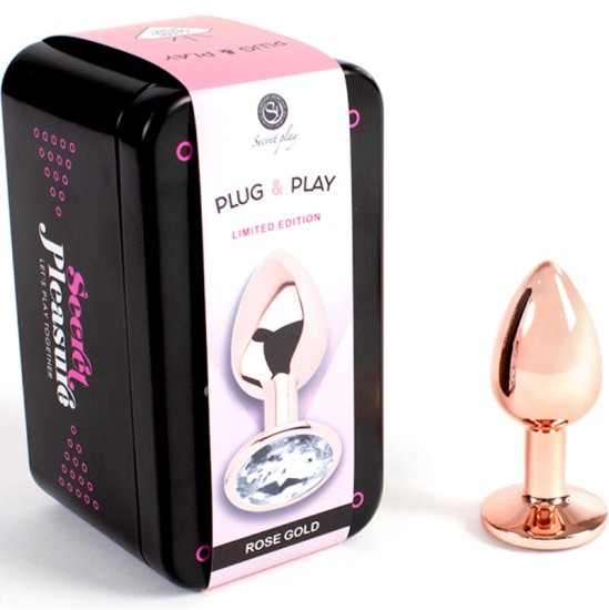 Secretplay Toys SECRET PLAY - METAL BUTT PLUG ROSE GOLD VÄIKE SUURUS 7 CM