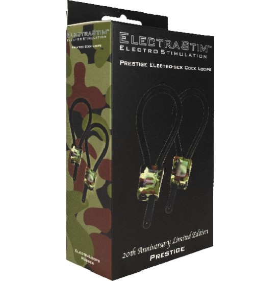 Electrastim PRESTIGE ELECTRALOOPS ADJUSTABLE COCK RINGS - CAMOUFLAGE