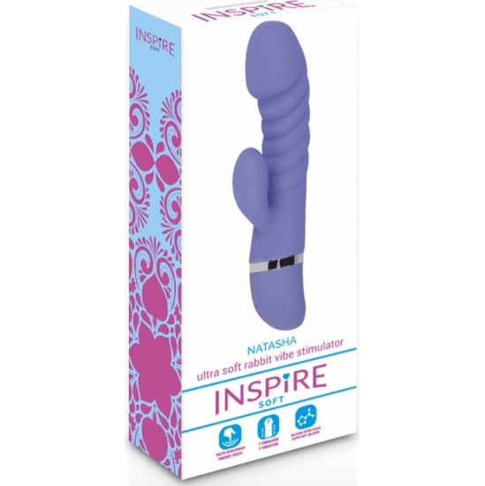 Inspire Soft Vibrators ar klitora stimulātoru gaiši violets