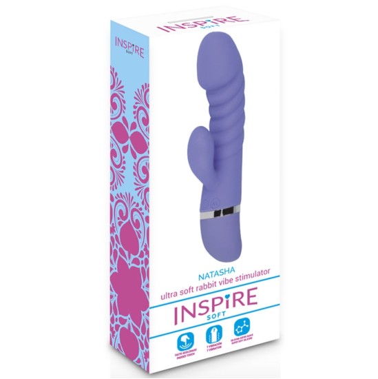 Inspire Soft Vibrators ar klitora stimulātoru gaiši violets