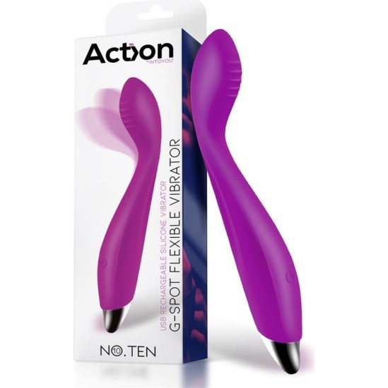 Action No. Ten G-Spot Hyper-Flexible Vibe Magnetic USB Silicone
