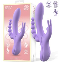 Engily Ross Lindsay Vibe with Anal Chain Liquid Silicone Unibody Flexible 2 Motors