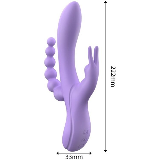 Engily Ross Lindsay Vibe with Anal Chain Liquid Silicone Unibody Flexible 2 Motors