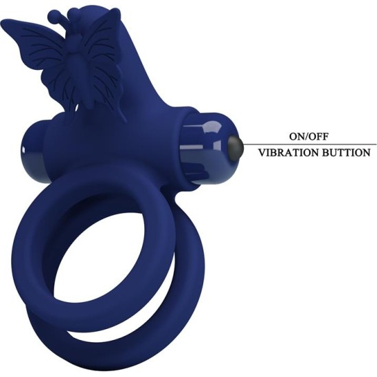 Prettylove Vibrating Double Penis Ring