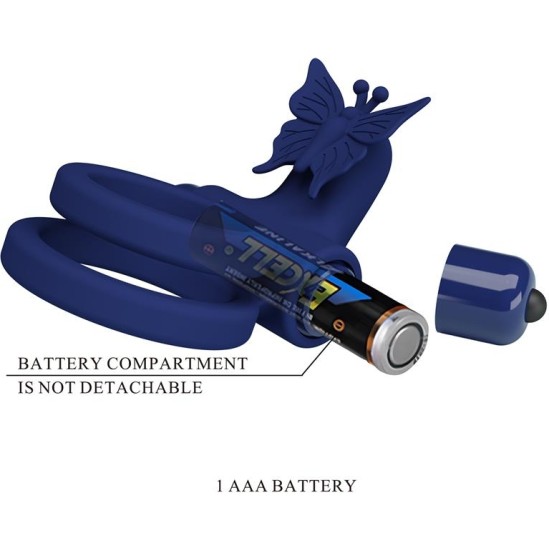 Prettylove Vibrating Double Penis Ring