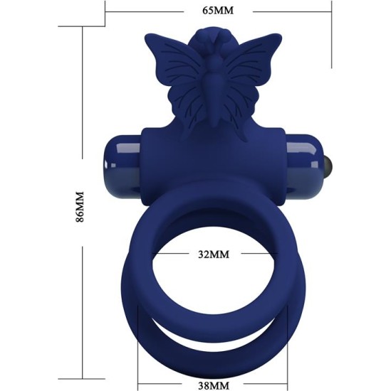 Prettylove Vibrating Double Penis Ring