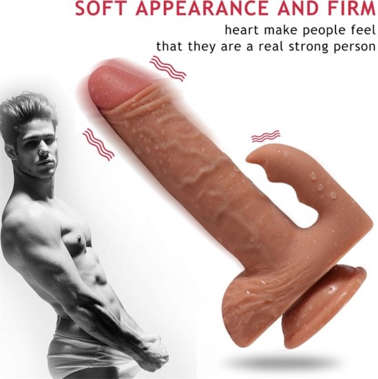 Shequ Austin Dildo with 10 Modes of Vibration and Clitoris Stimulator