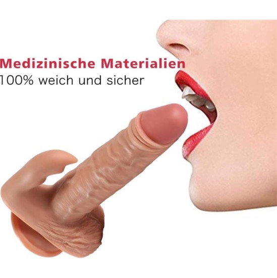 Shequ Austin Dildo with 10 Modes of Vibration and Clitoris Stimulator