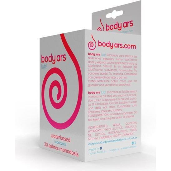 Body Ars Monodose Natural Water Based Lubricant Gel 20 x 4 ml