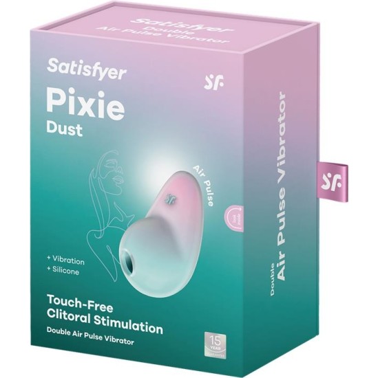 Satisfyer Pixie Dust Clitoris Sucker with Vibration Mint/Pink