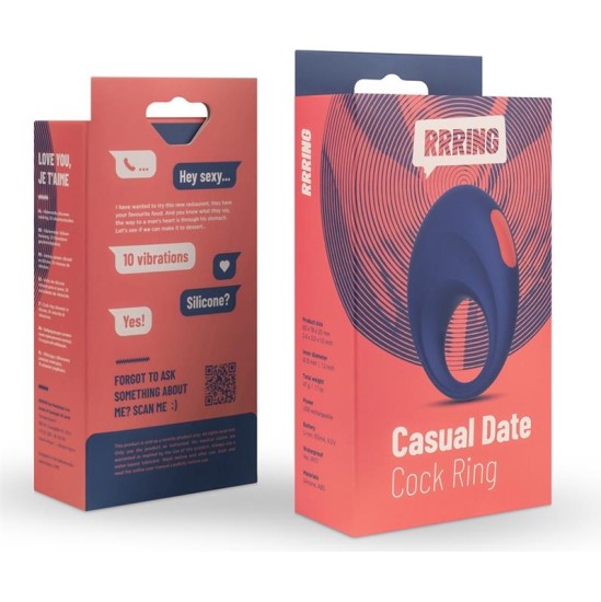 Feelztoys Rring Casual Date Penis ring with Vibration USB Silicone