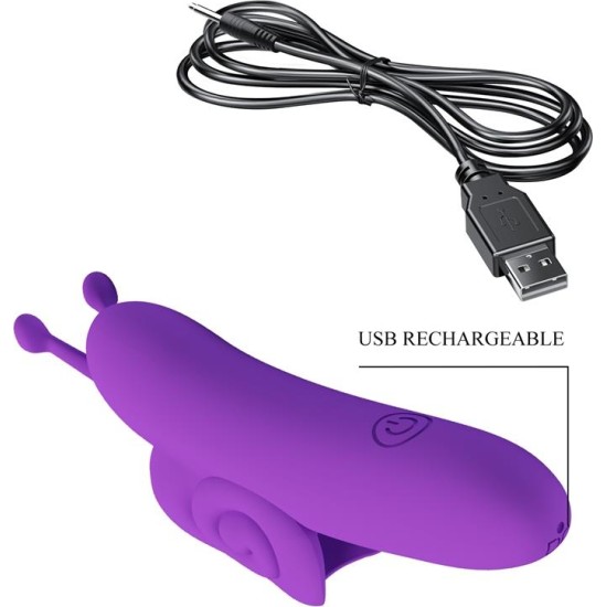 Prettylove Finger Vibrator Snail Purple