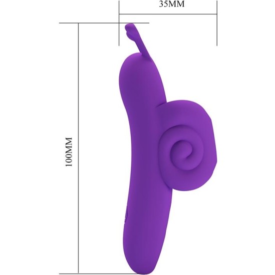 Prettylove Finger Vibrator Snail Purple