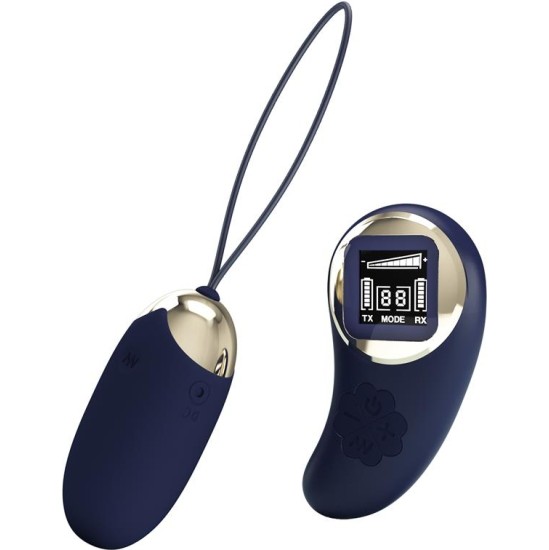 Prettylove Mina Vibrating Egg with Digital Screem Remote control Blue