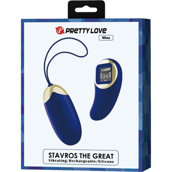 Prettylove Mina Vibrating Egg with Digital Screem Remote control Blue