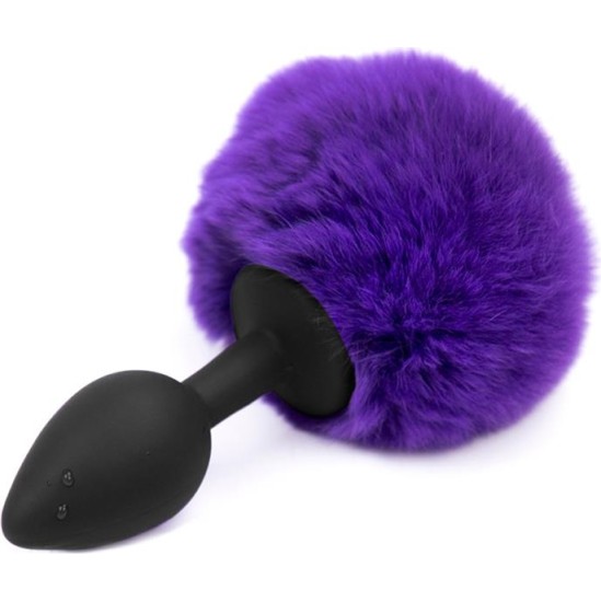 Afterdark Butt Plug with Pompon Purple Size S