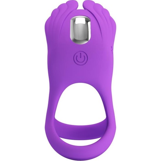 Prettylove Silas Vibrating Penis Ring Purple