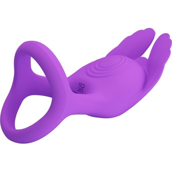 Prettylove Silas Vibrating Penis Ring Purple