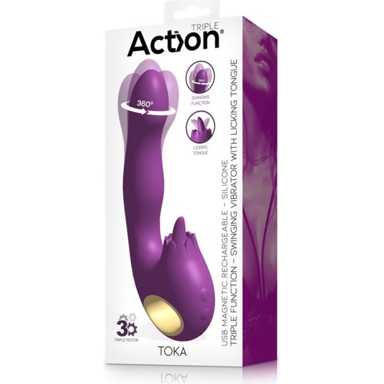 Action Toka Vibe with Swinging 360? and Stimulating Licking Tongue