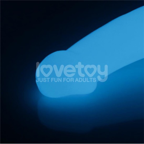 Lovetoy Double dildo Lumino Play Blue Light 10.5