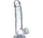 Glazed Realistic Dildo with Testicles Crystal Material 22 cm
