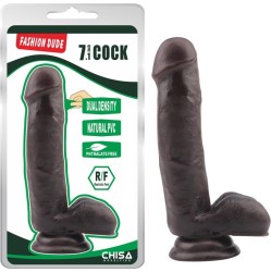Chisa Dildo Dual Density Fashion Dude 17.8 x 4 cm Brown