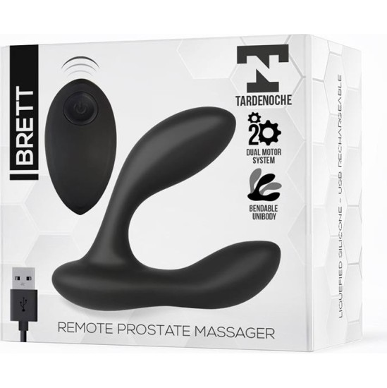 Tardenoche Brett Prostate Massager Remote Control USB Liquid Silicone