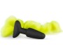 Easytoys Silicone Butt Plug With Tail - Yellow