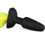 Easytoys Silicone Butt Plug With Tail - Yellow