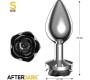 Afterdark Metal Anal Plug with Black Rose Base Size S