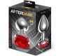 Afterdark Metal Anal Plug with Red Rose Base - Size M
