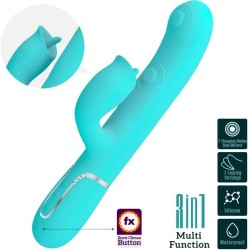 Prettylove Gigi Vibrator Licking and Thumping Turquoise