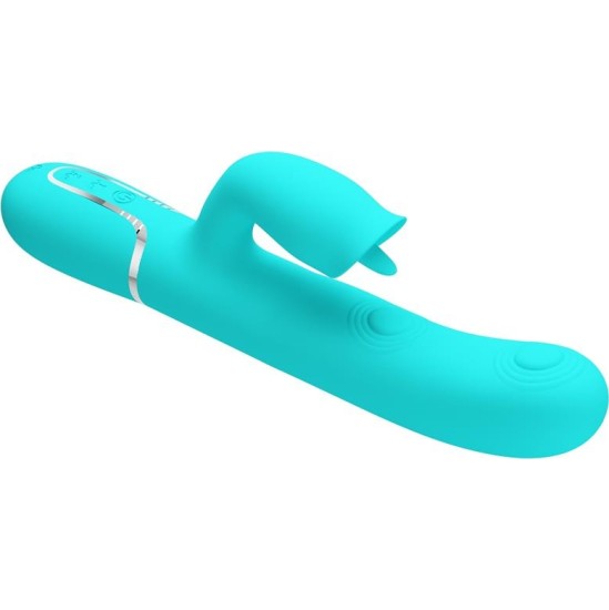 Prettylove Gigi Vibrator Licking and Thumping Turquoise