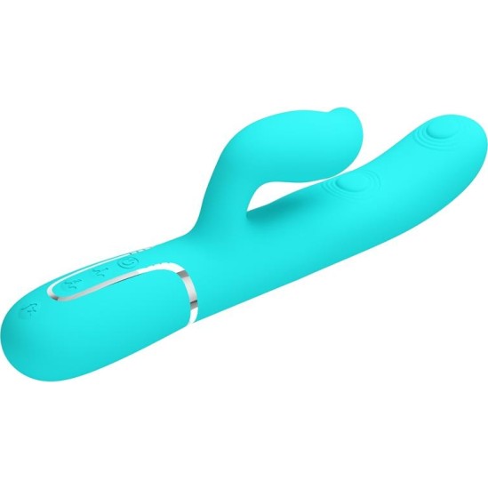 Prettylove Gigi Vibrator Licking and Thumping Turquoise