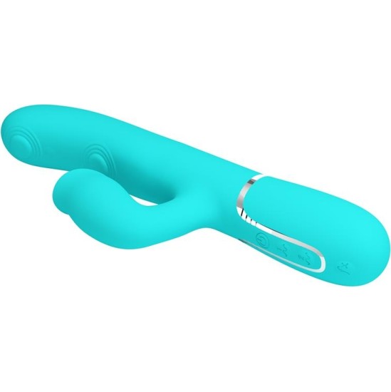Prettylove Gigi Vibrator Licking and Thumping Turquoise