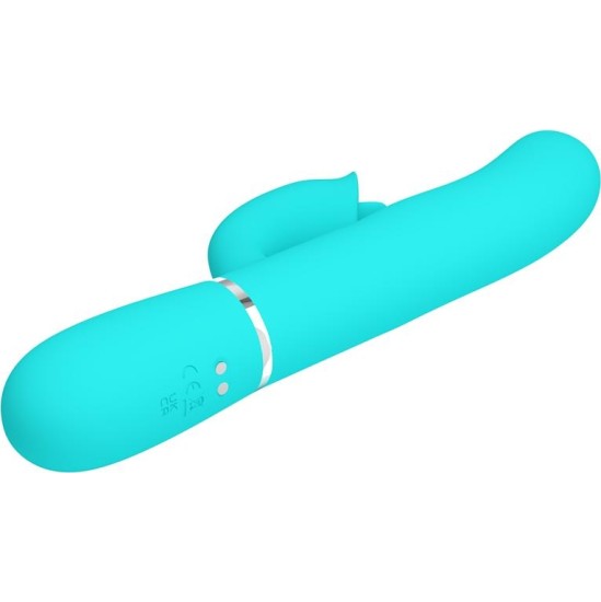 Prettylove Gigi Vibrator Licking and Thumping Turquoise