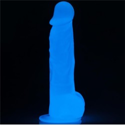 Lovetoy Dildo 8.5 Lumino Blue Light