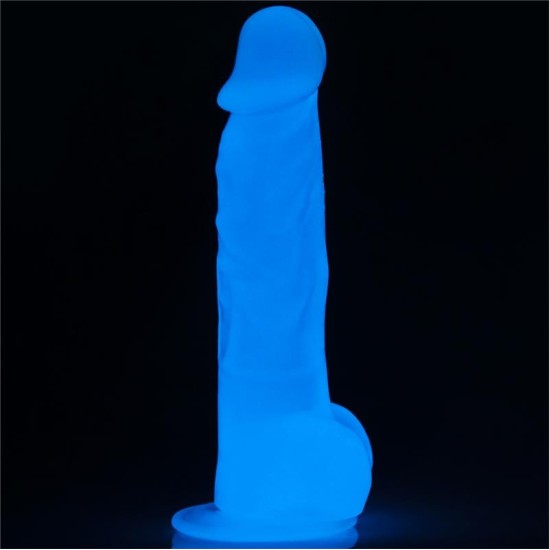 Lovetoy Dildo 8.5 Lumino Blue Light