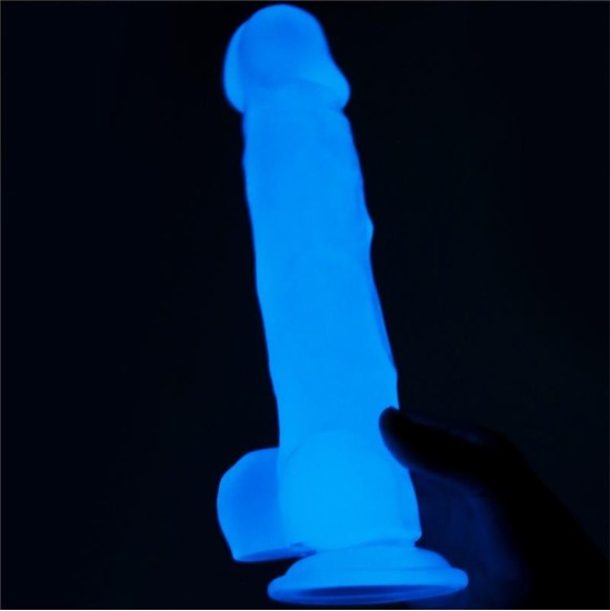 Lovetoy Dildo 8.5 Lumino Blue Light