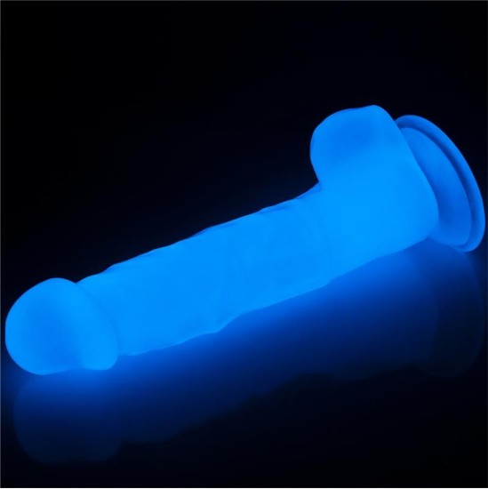 Lovetoy Dildo 8.5 Lumino Blue Light