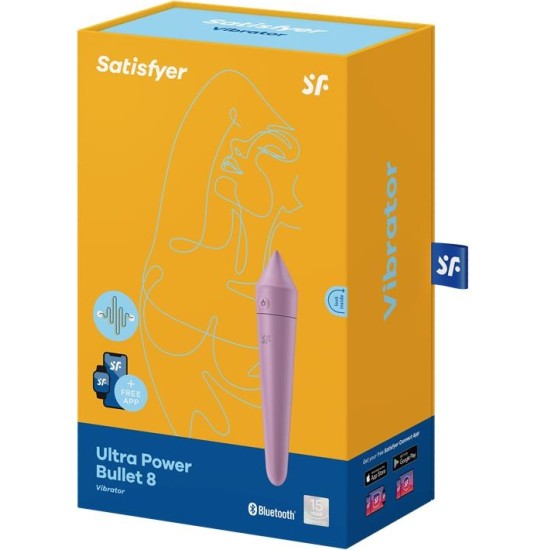 Satisfyer Ultra Power Bullet 8 Vibrating Bullet with APP Lilac