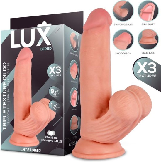 LUX Bernd Triple Density Dildo with Swinging Balls 9.2