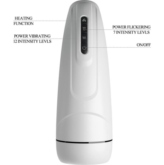 Prettylove Marissa Male Masturbator Vibration, Heating, Sex Talk and Licking