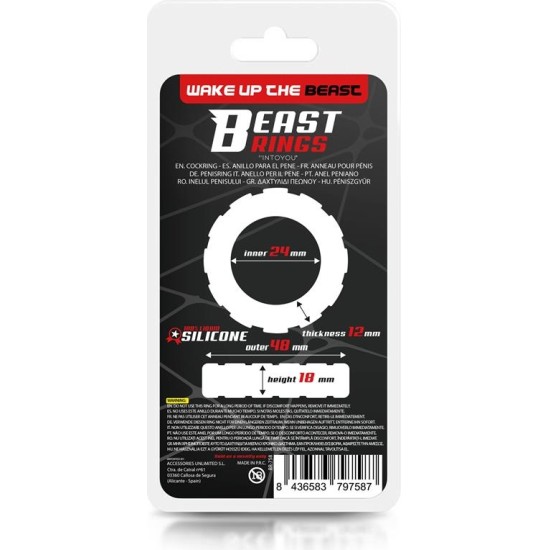 Beast Rings Liquid Silicone Cock Ring 2.4 cm